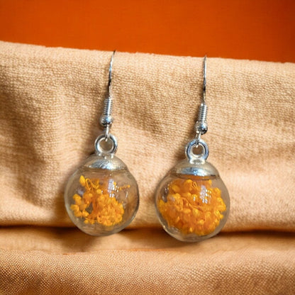 Hollow Glass Pendant Earrings