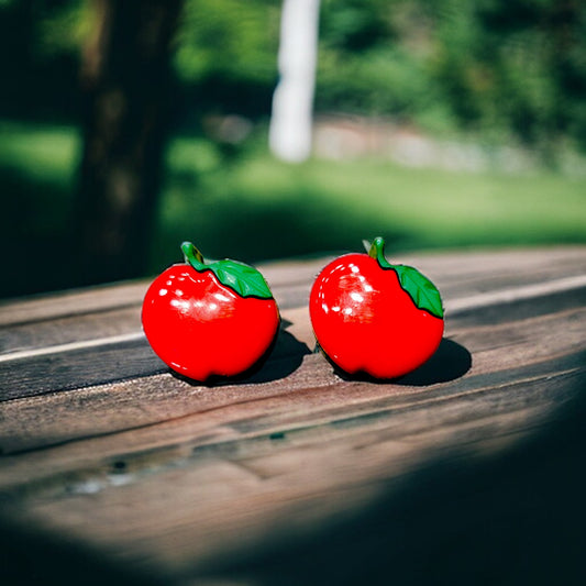 Teacher's Pet Large Apple Stud Earrings