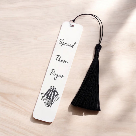 Stainless Steel Bookmark “Spread Those Pages”