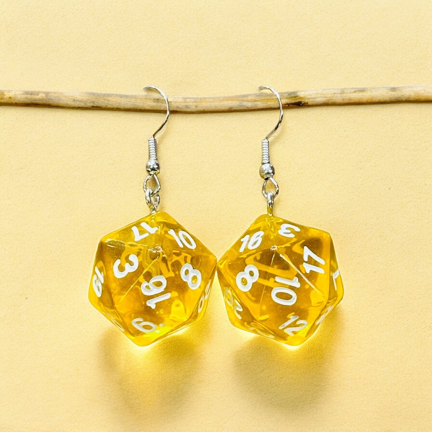 D20 Dice Dangle Earrings