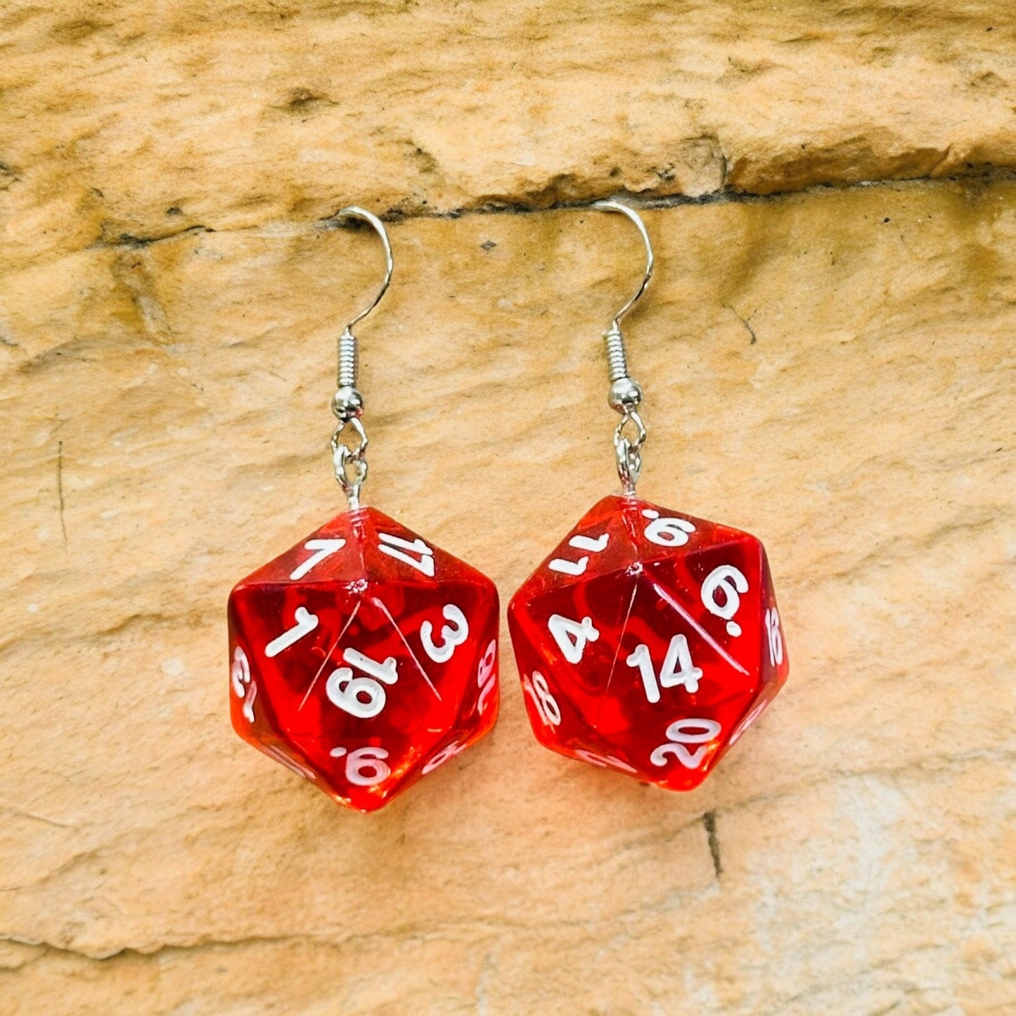 D20 Dice Dangle Earrings