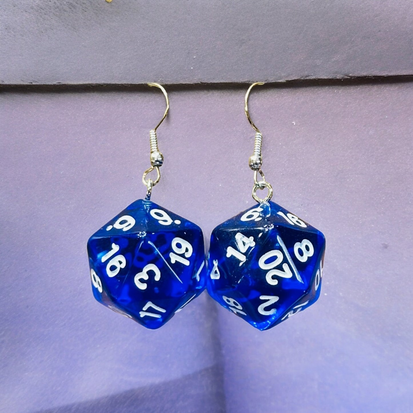 D20 Dice Dangle Earrings