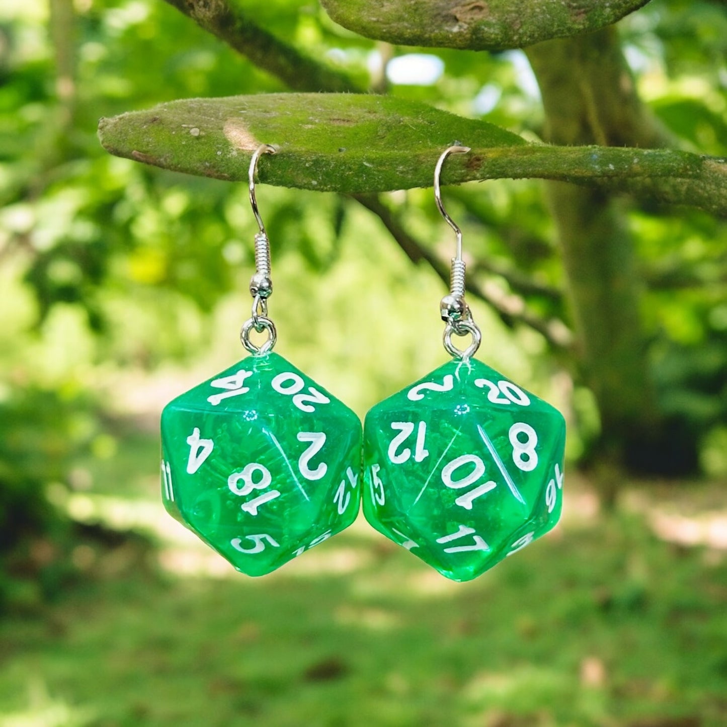 D20 Dice Dangle Earrings