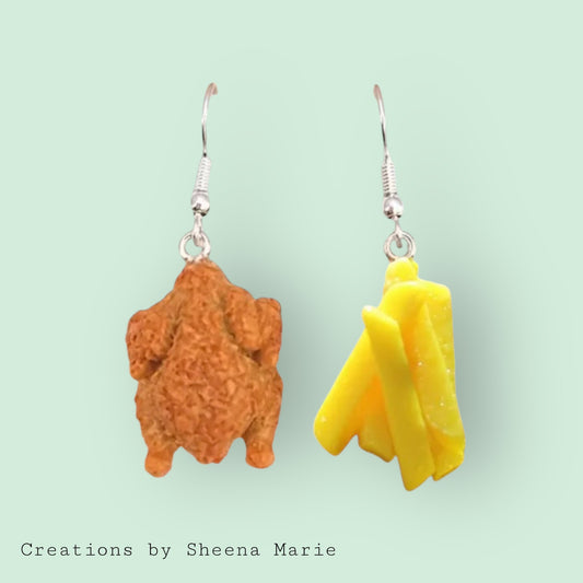 Chicken & Fries Dangle Earrings