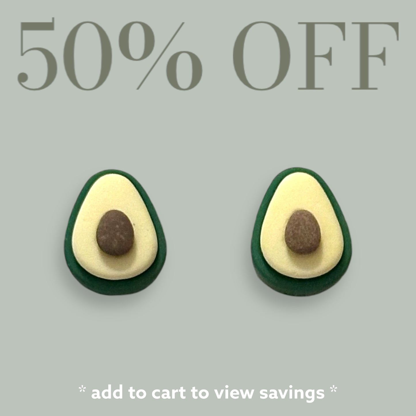 Avocado Stud Earrings