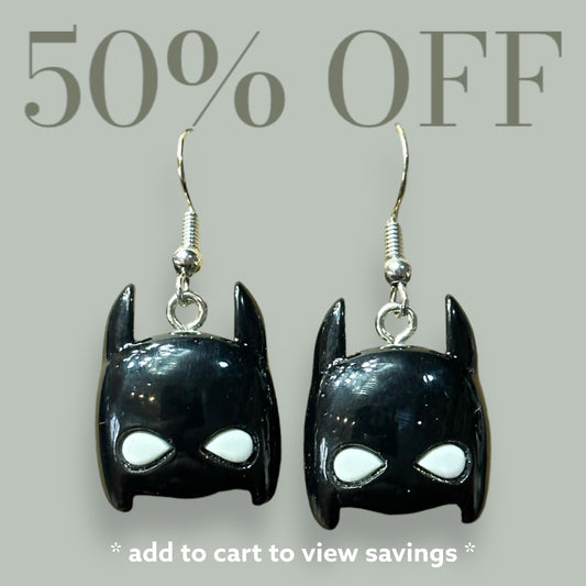 Bat Hero Guy Dangle Earrings