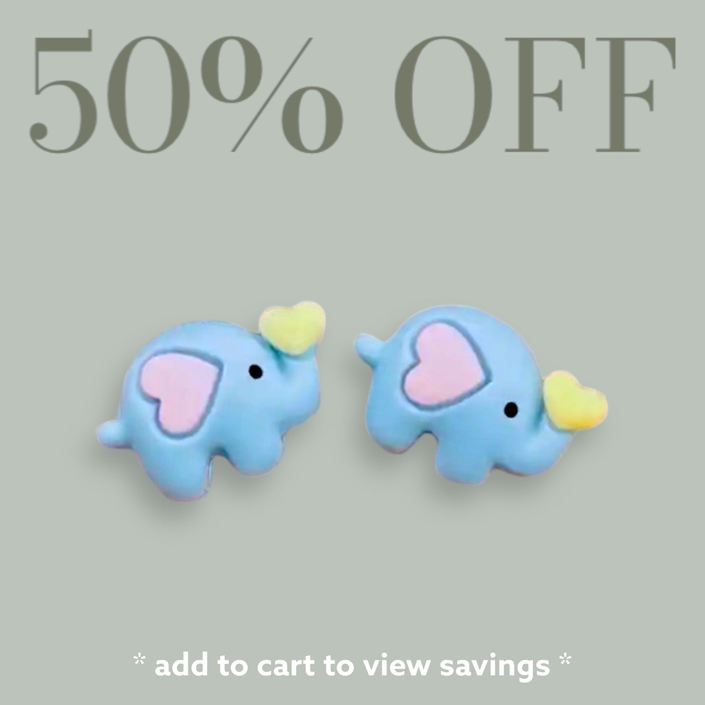 Elephant Stud Earrings