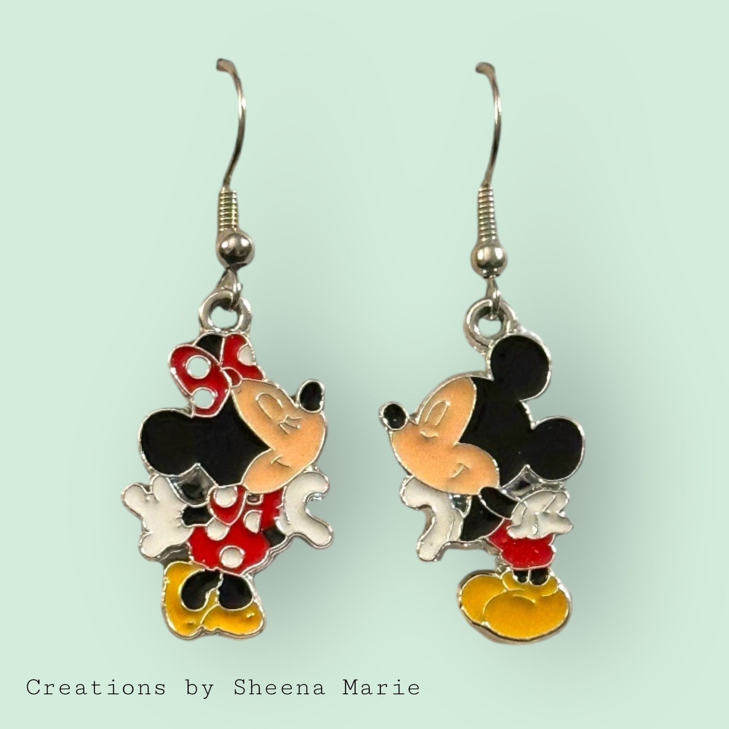 Kissing Mouse Dangle Earrings