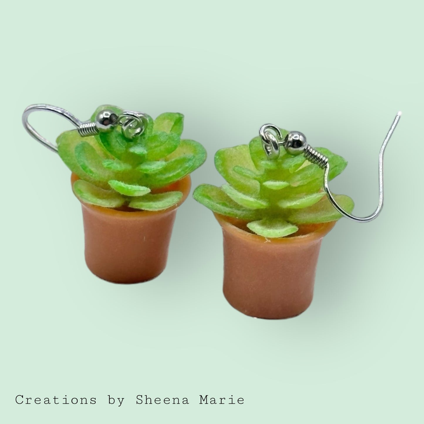 Succulent Charm Dangle Earrings