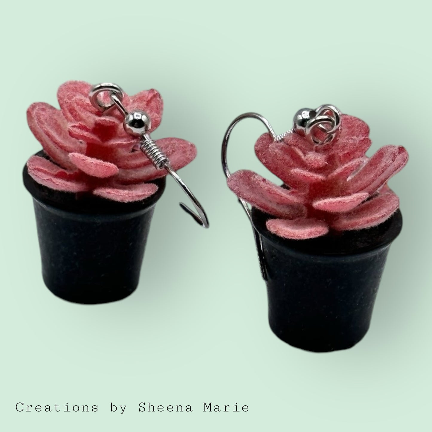 Succulent Charm Dangle Earrings