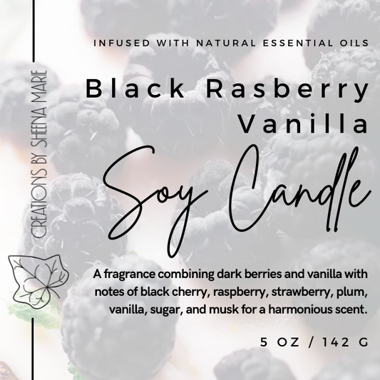 Black Rasberry Vanilla Soy Candle