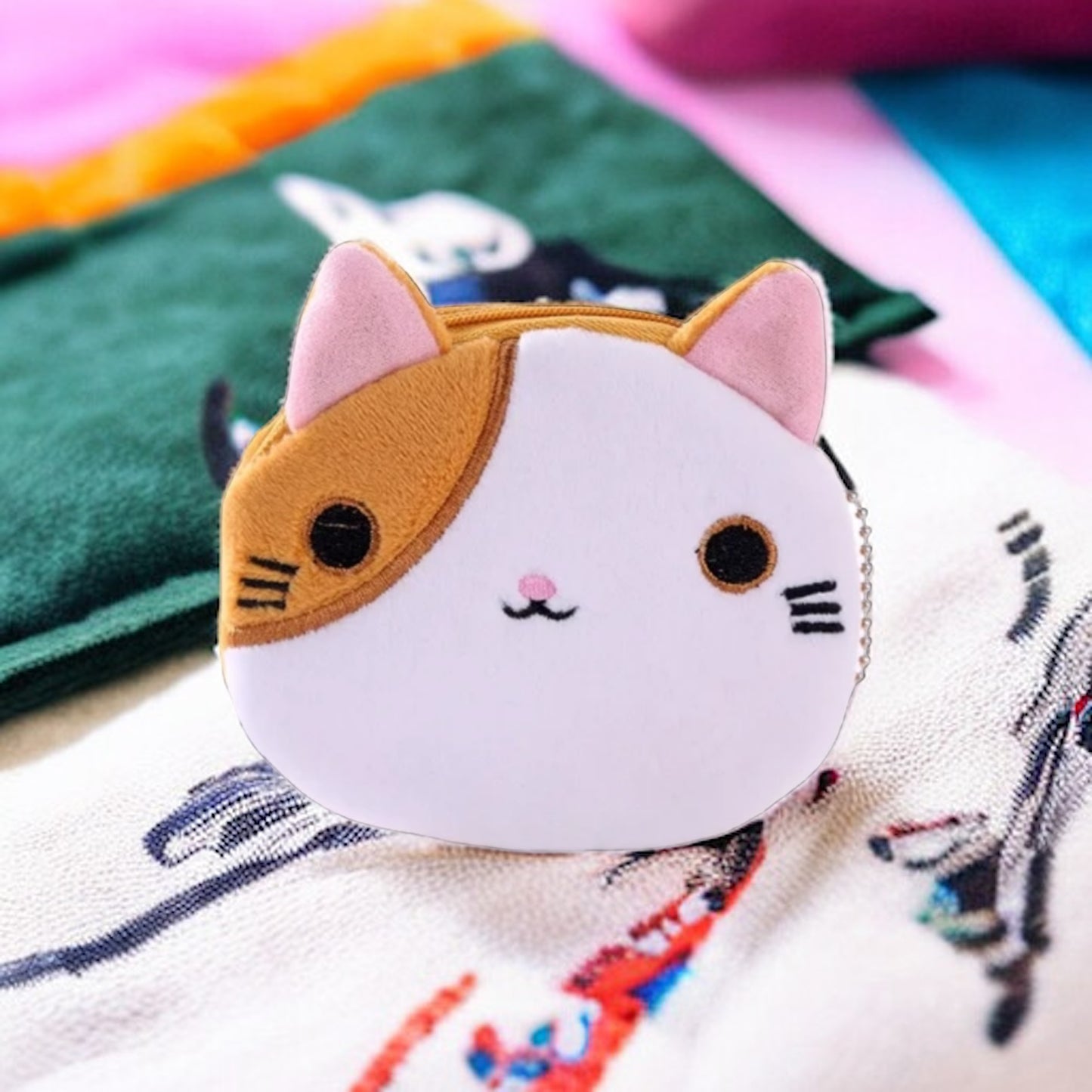 Zippered Cat Coin Purse