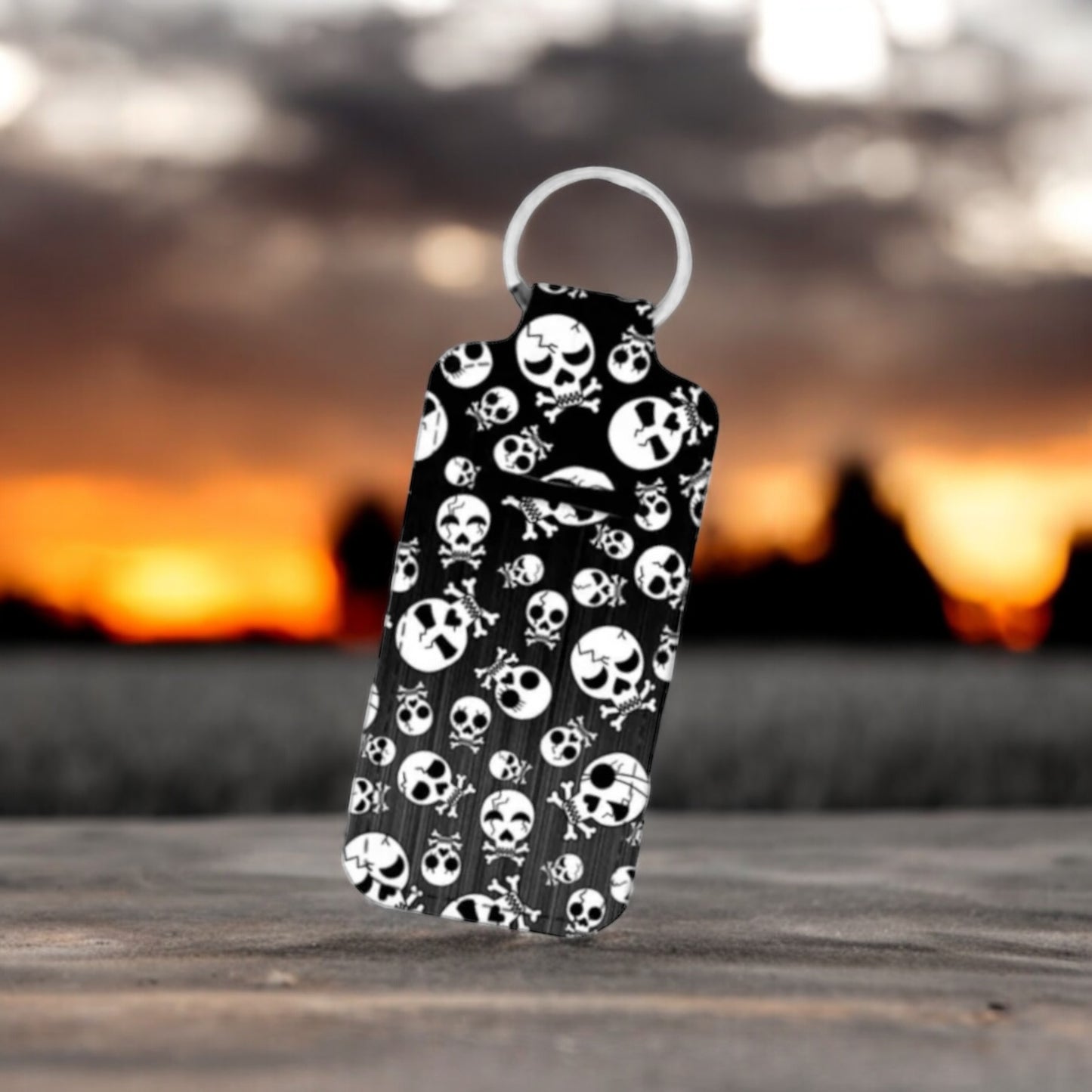 Spooky Neoprene Lip Balm Holder Keychain