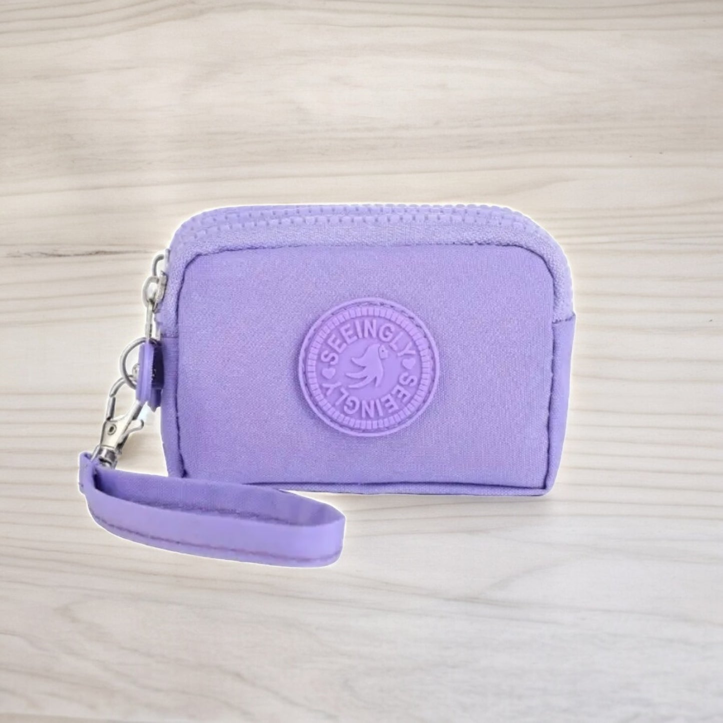 Three Zipper Casual Clutch Wristlet Bag