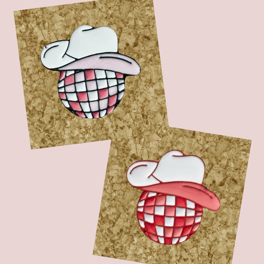 Disco Cowboy Hat Enamel Pin