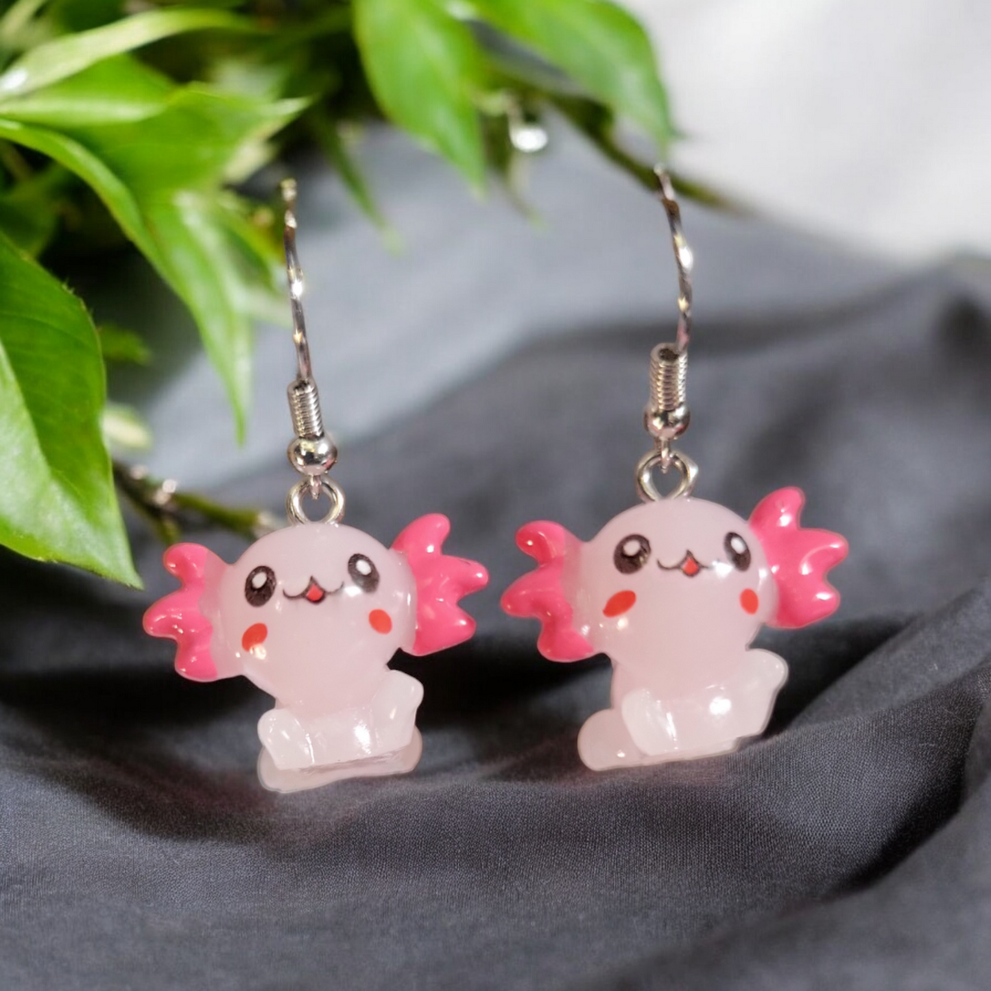 Axolotl 3d Charm Dangle Earrings