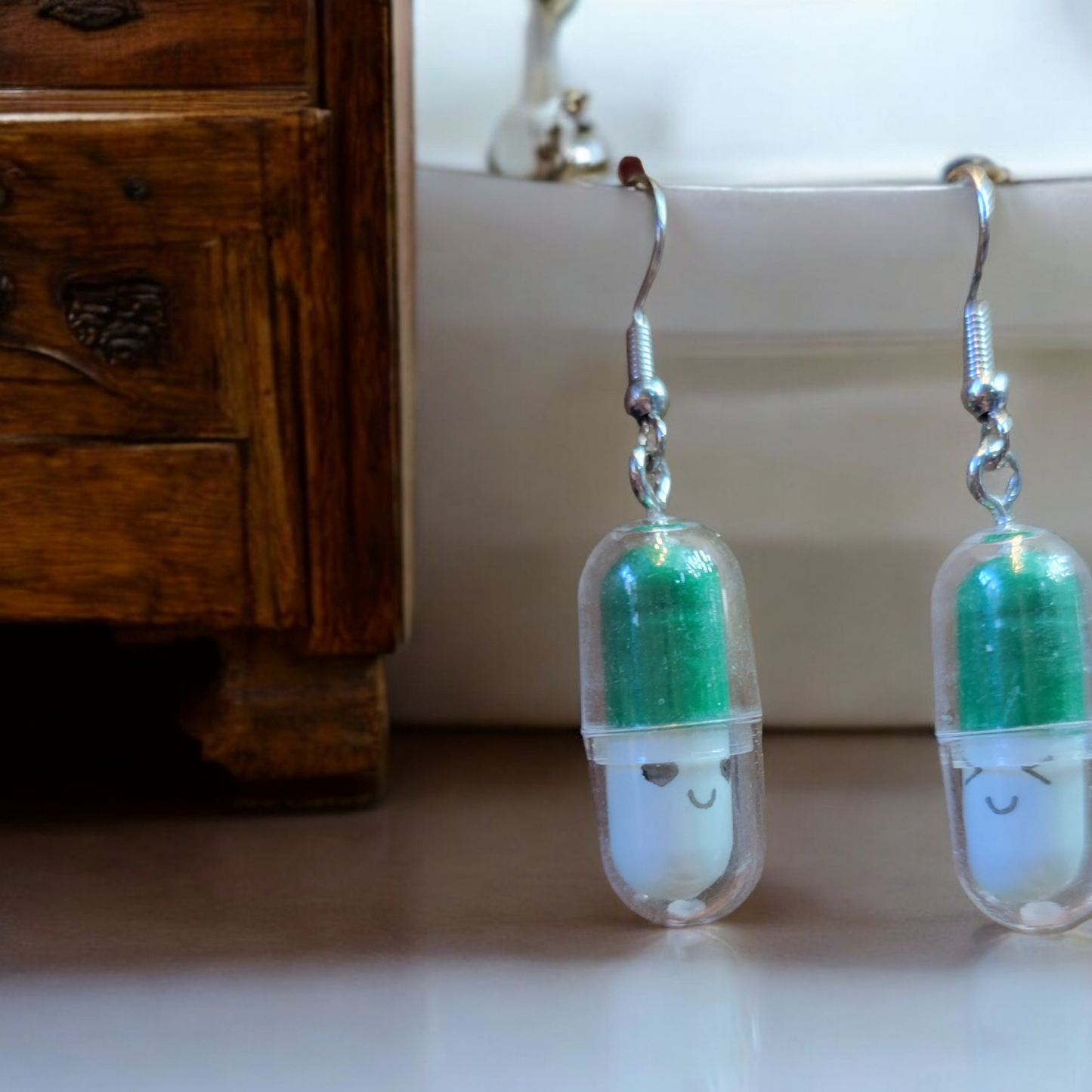 Chill Pill Dangle Earrings by RLH Creative Design