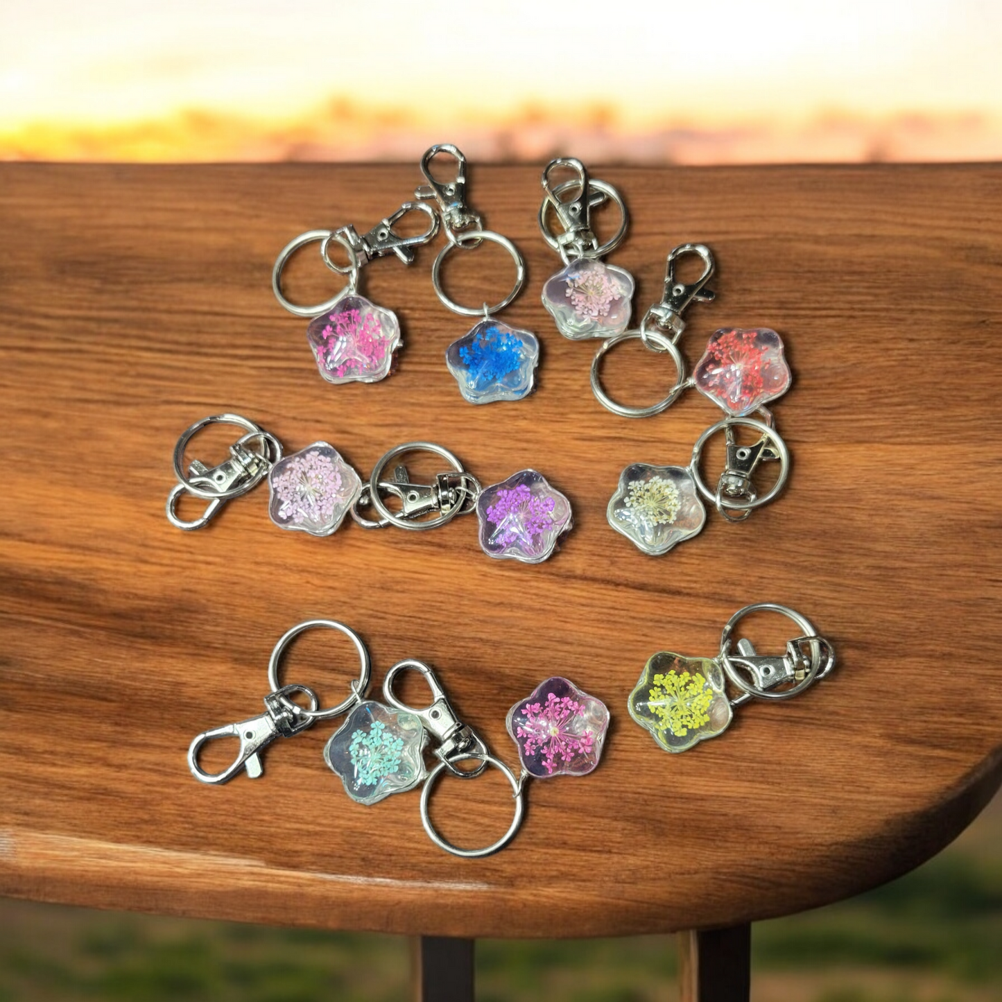 Floral Keychain With Clasp