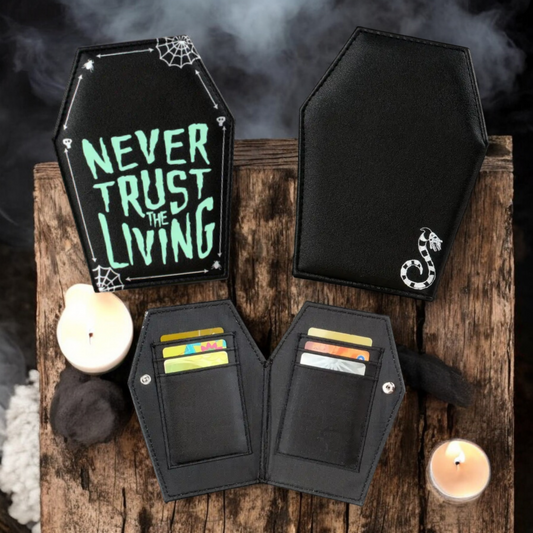 Never Trust The Living Coffin Bi-Fold Wallet by RLH Creative Design