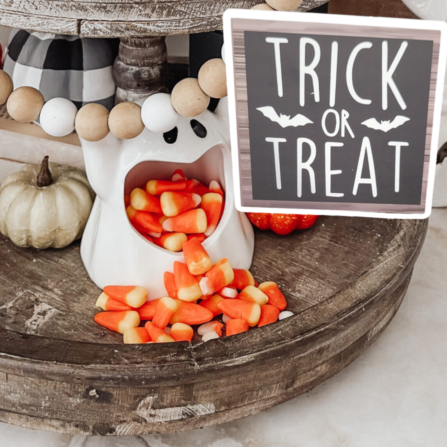 Rustic Halloween Tray Table Decor by RLH Creative Design