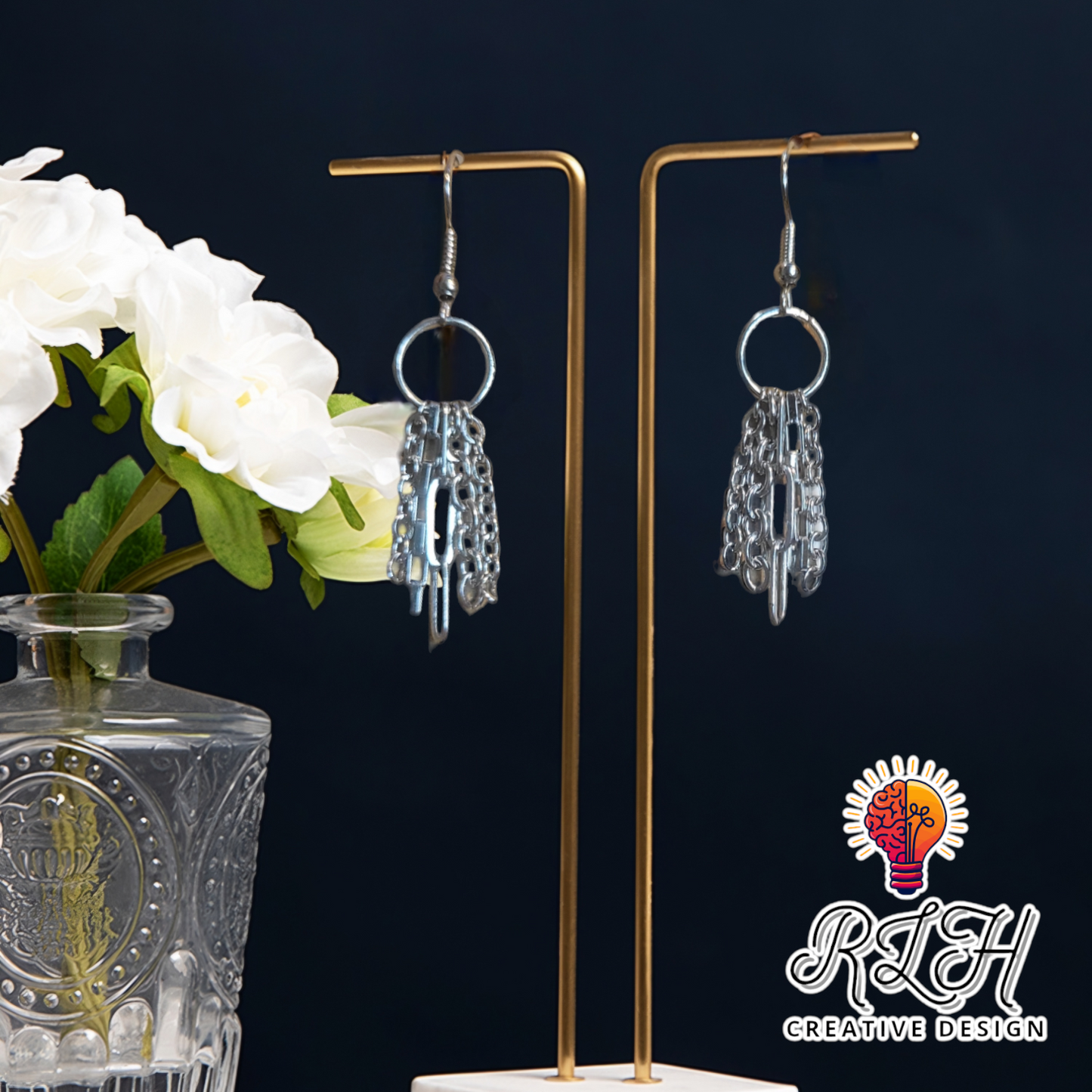 Mixed Metal Dangle Earrings by RLH Creative Design