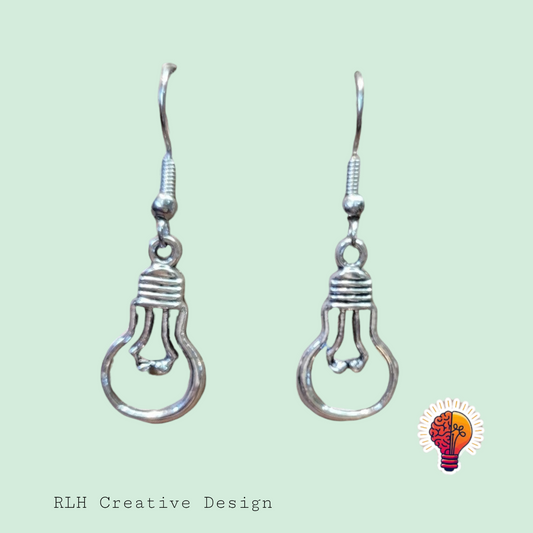 Bright Idea Lightbulb Dangle Earrings by RLH Creative Design