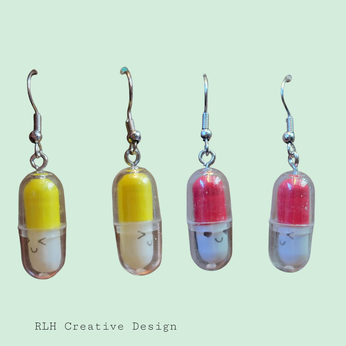 Chill Pill Dangle Earrings by RLH Creative Design