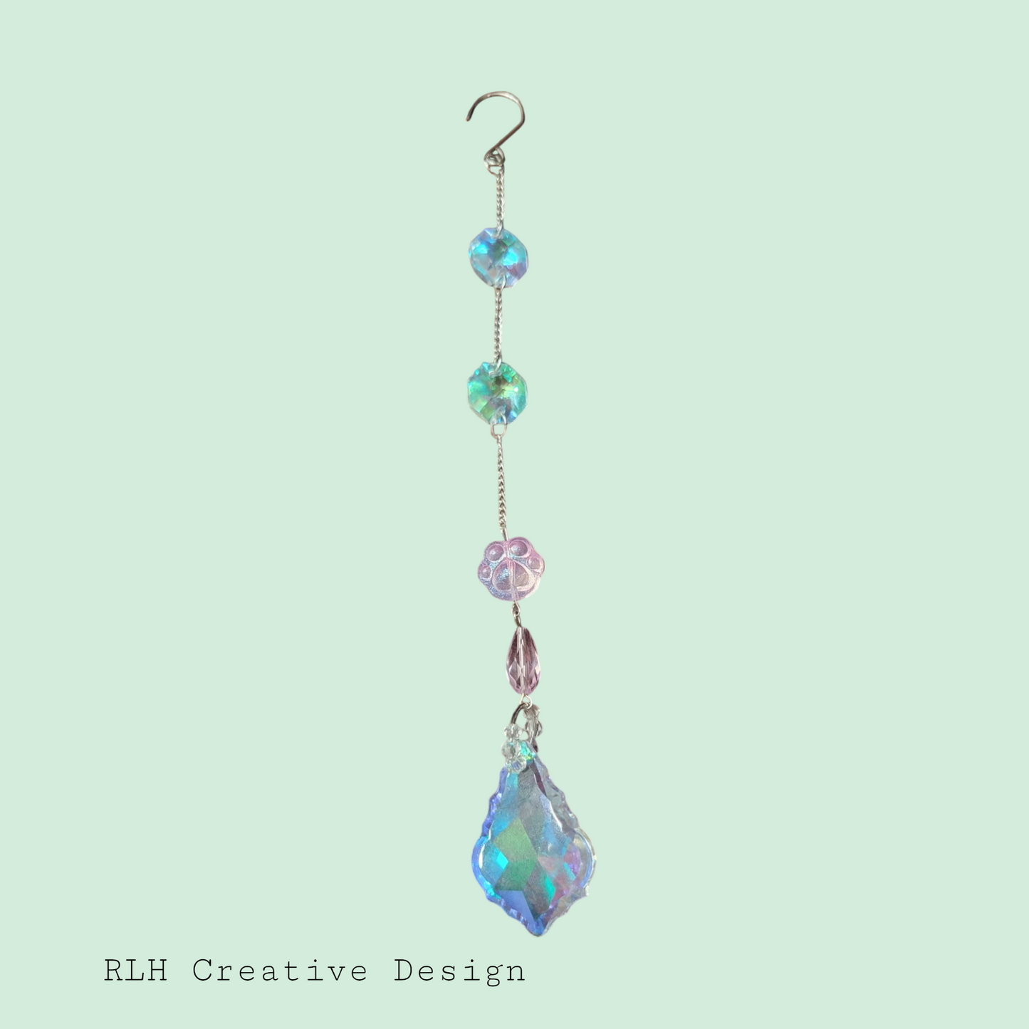 Suncatcher with Paw Print by RLH Creative Design