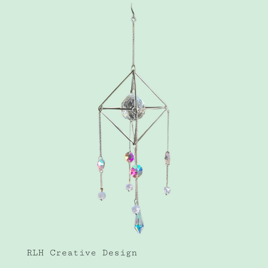 Suncatcher with Metal Diamond Center  by RLH Creative Design