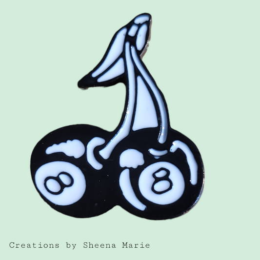 8 Ball Cherry Enamel Pin