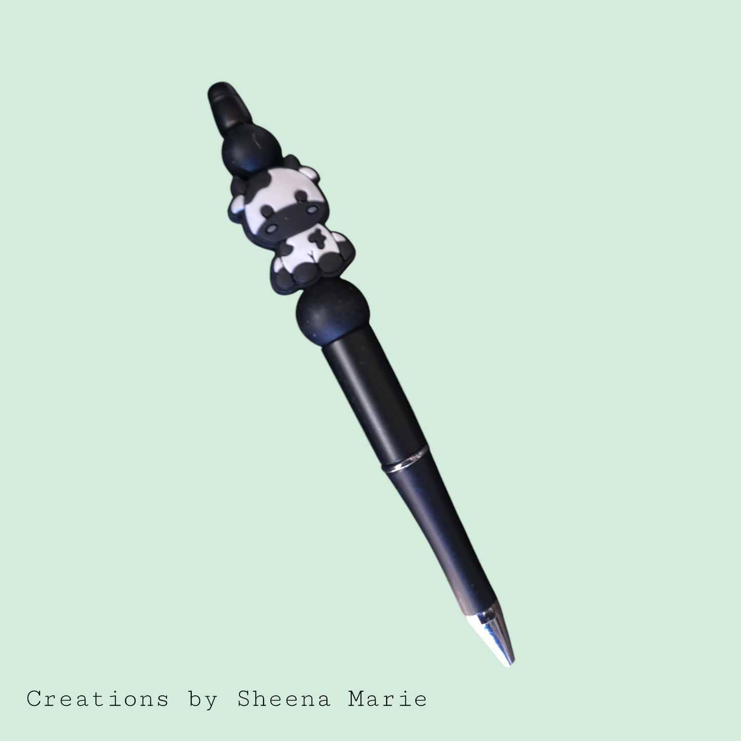 Cute Cow Beaded Pen