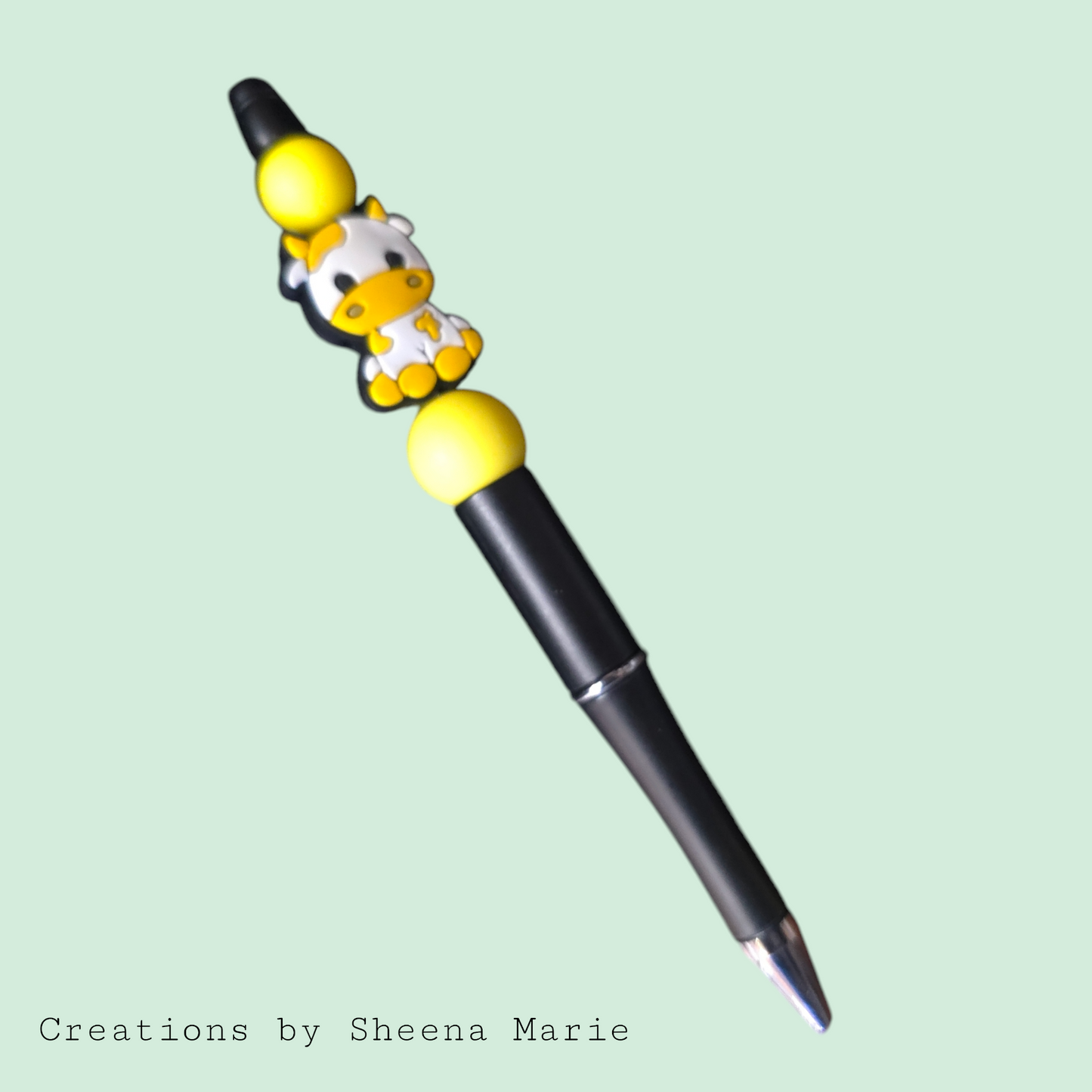 Cute Cow Beaded Pen