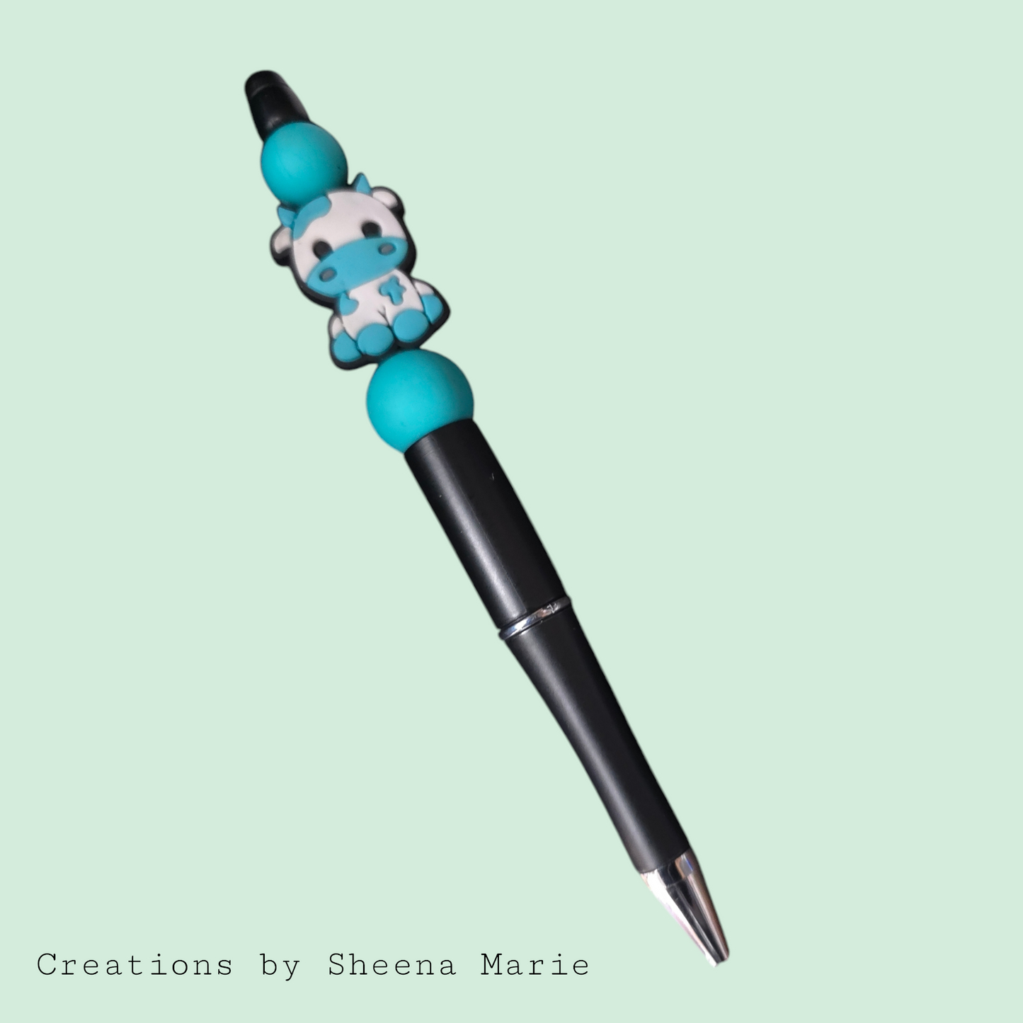 Cute Cow Beaded Pen