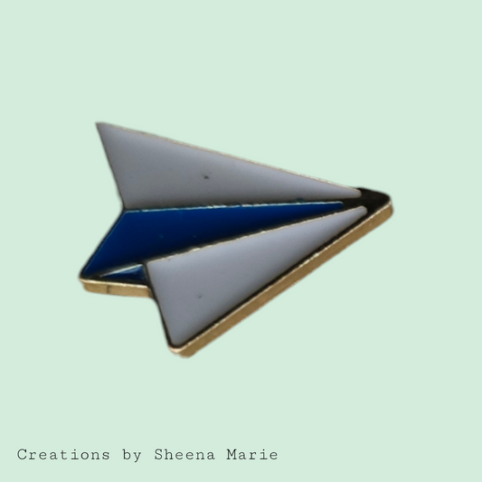 Paper Airplane Enamel Pin