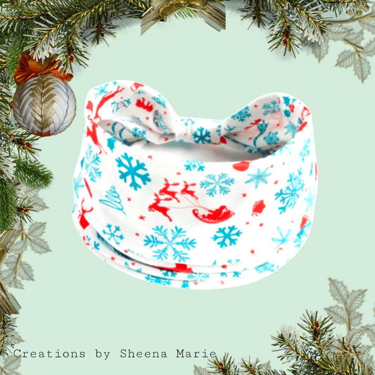 Santa's Sleigh Christmas Stretch Headband