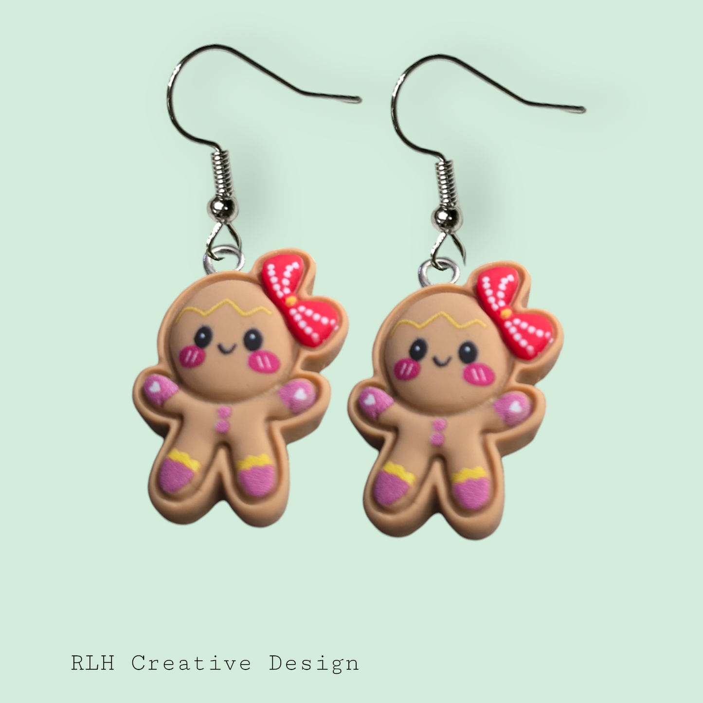 Cute Gingerbread Dangle Earrings by RLH Creative Design