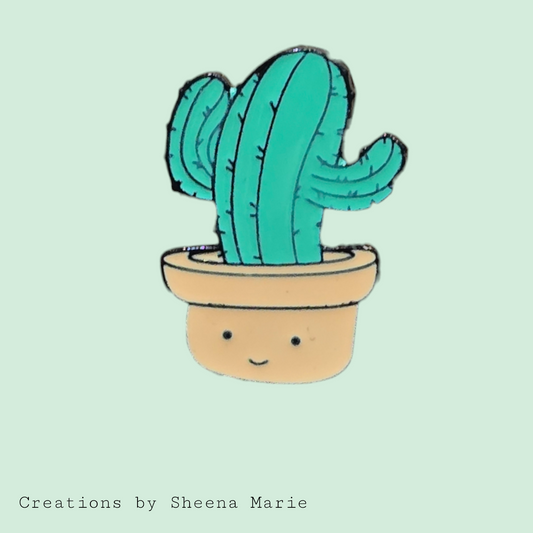 Happy Cactus Enamel Pin