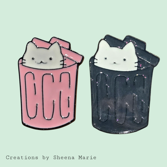 Trash Cat Enamel Pin