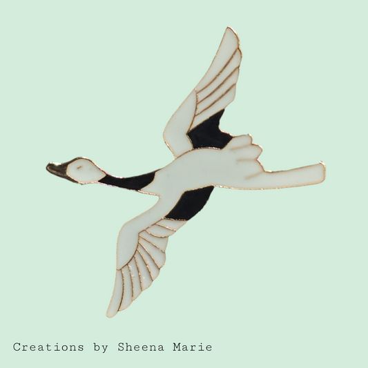 Flying Goose Enamel Pin