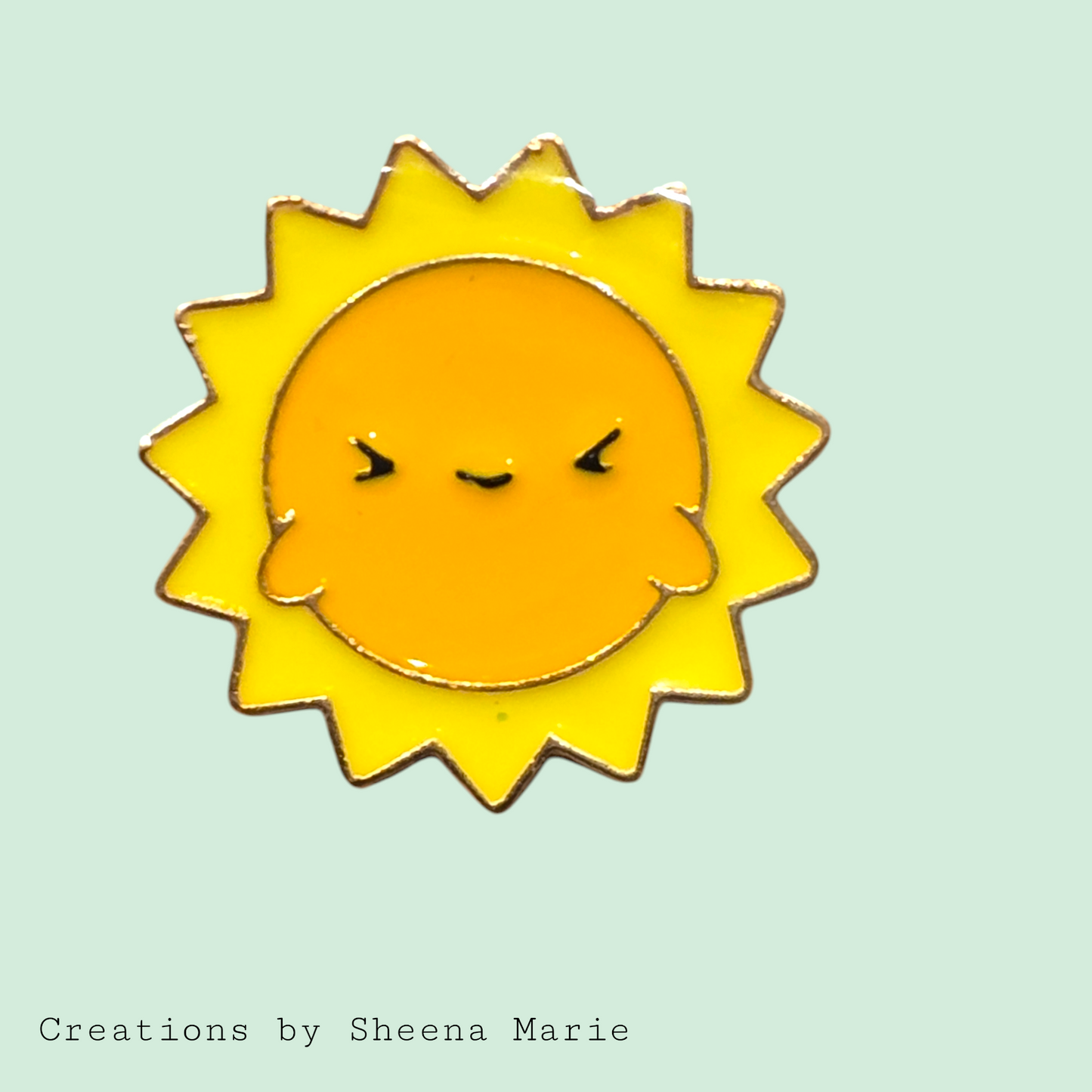 Not a Morning Person Sun Enamel Pin