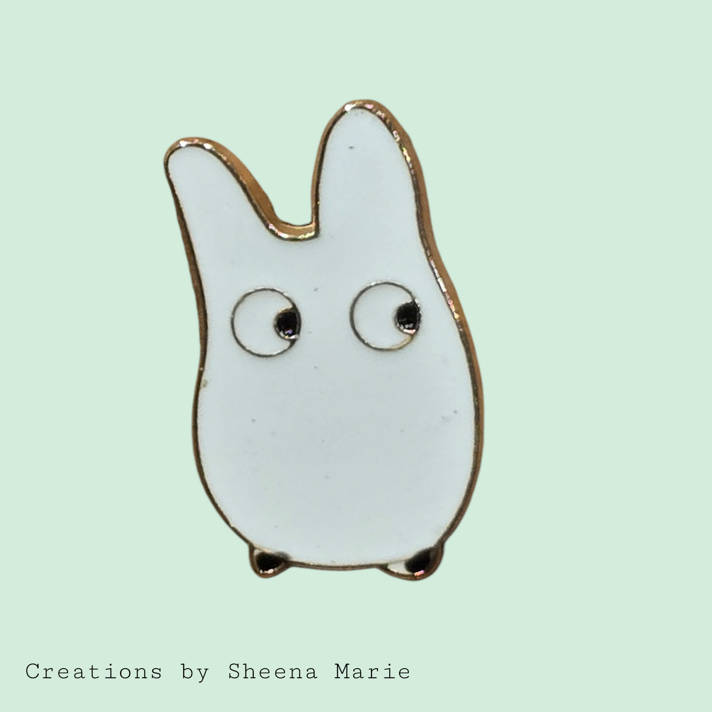 Side Eye Bunny Enamel Pin