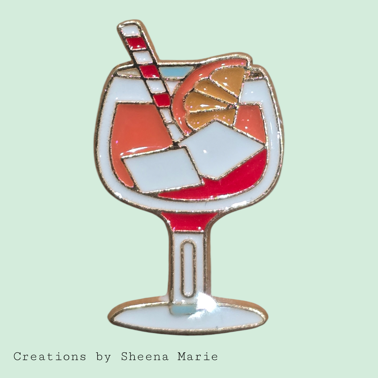 Fancy Drink Enamel Pin