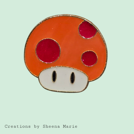 One Up Mushroom Enamel Pin