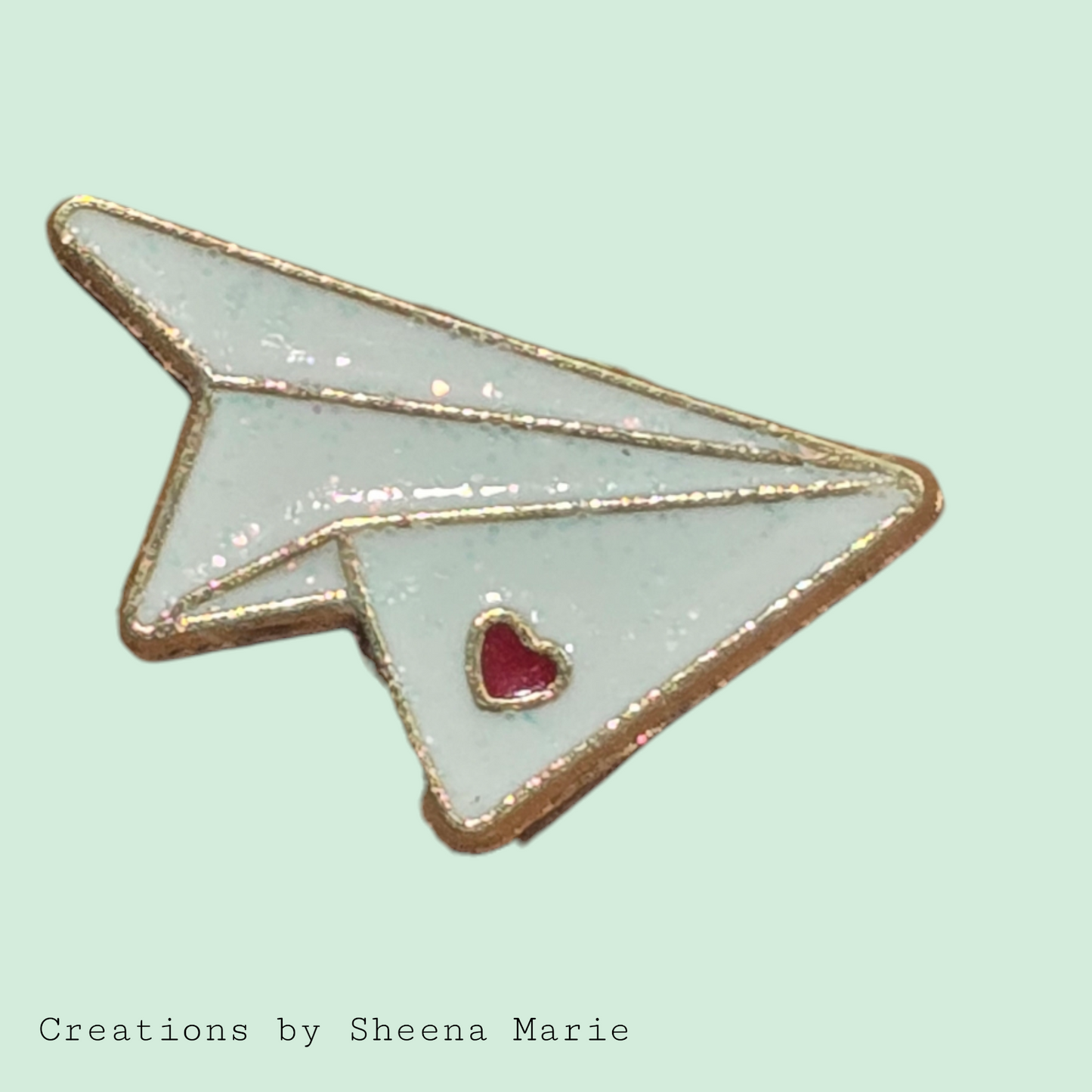 Paper Airplane  Enamel Pin