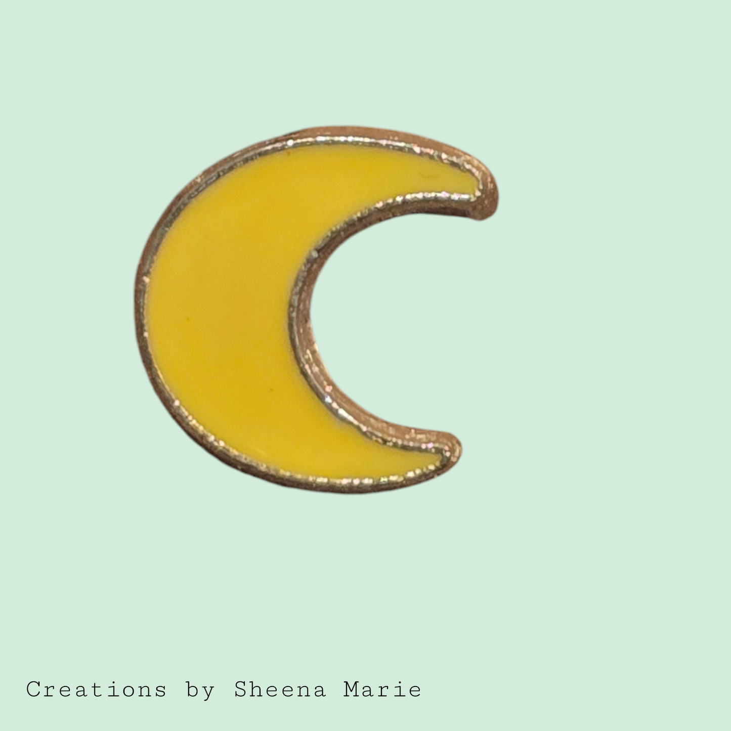 Small Crescent Moon Enamel Pin