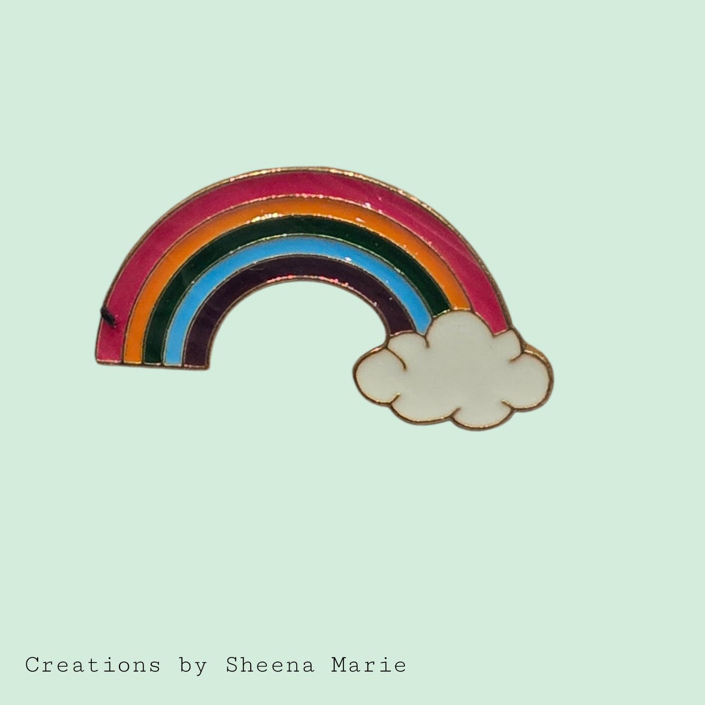 Rainbow and Cloud Enamel Pin