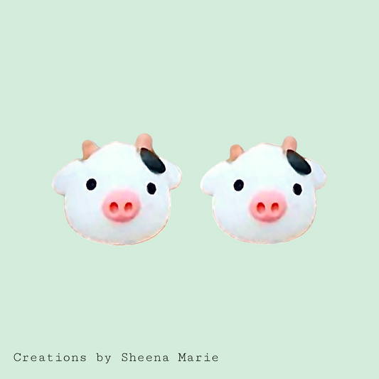 Cow Stud Earrings