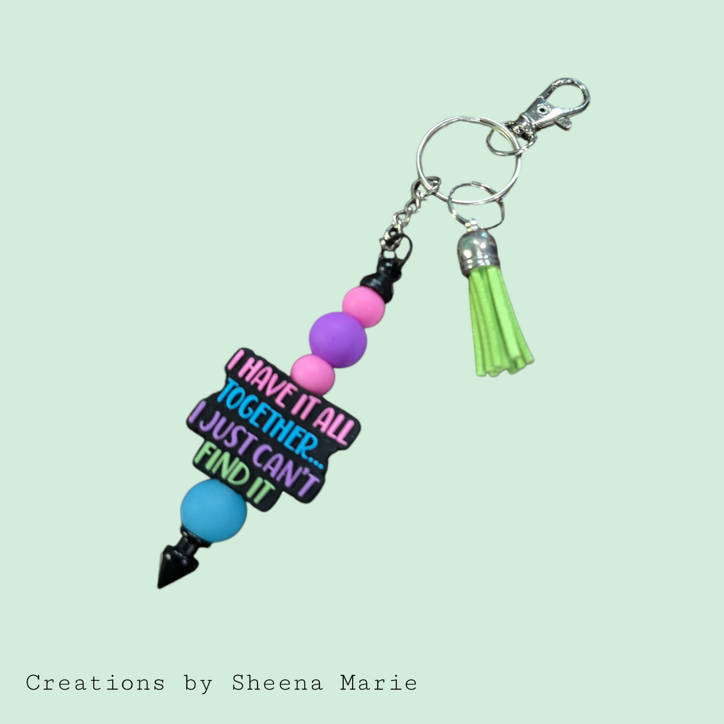 I Have It All Together I Just Can't Find It Beaded Keychain by CBSM