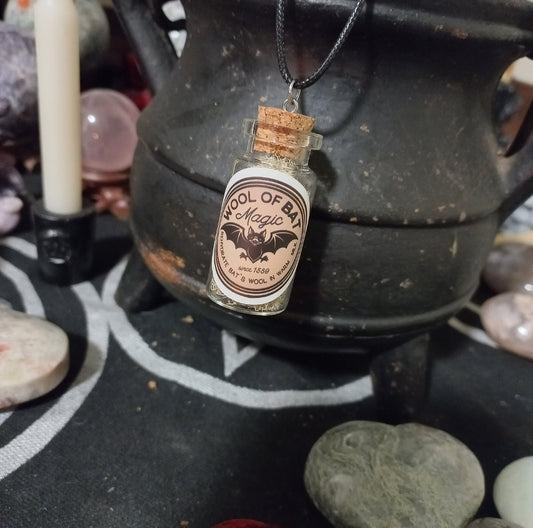 Wool of Bat Moss Jar Necklace - Hand Crafted