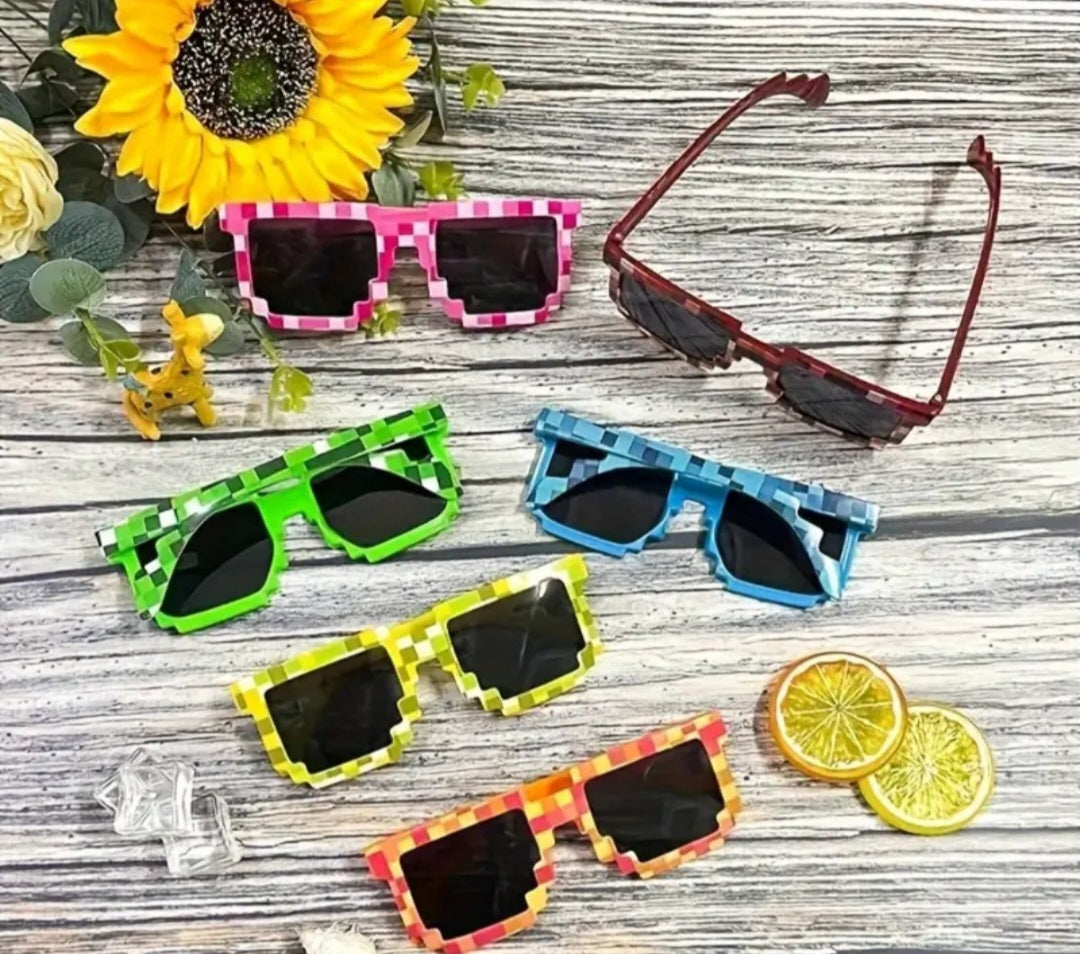 Retro Pixel Video Game Style Sunglasses